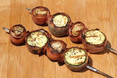 エリンギとズッキーニのベーコン巻き